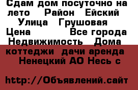 Сдам дом посуточно на лето. › Район ­ Ейский › Улица ­ Грушовая › Цена ­ 3 000 - Все города Недвижимость » Дома, коттеджи, дачи аренда   . Ненецкий АО,Несь с.